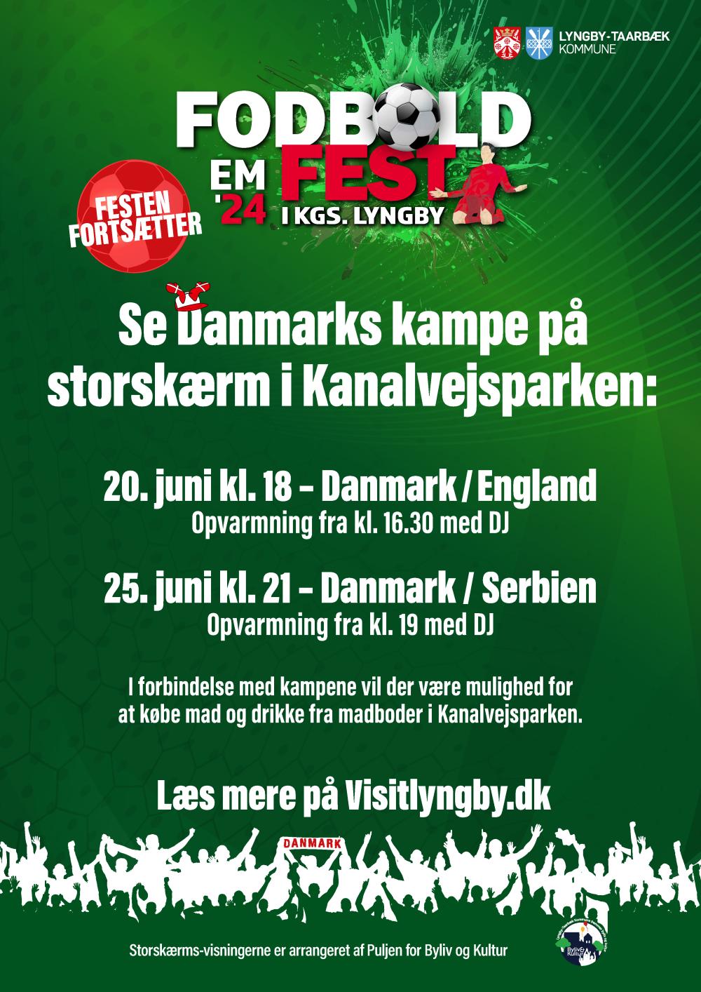 EM Fodboldfest plakat med datoer