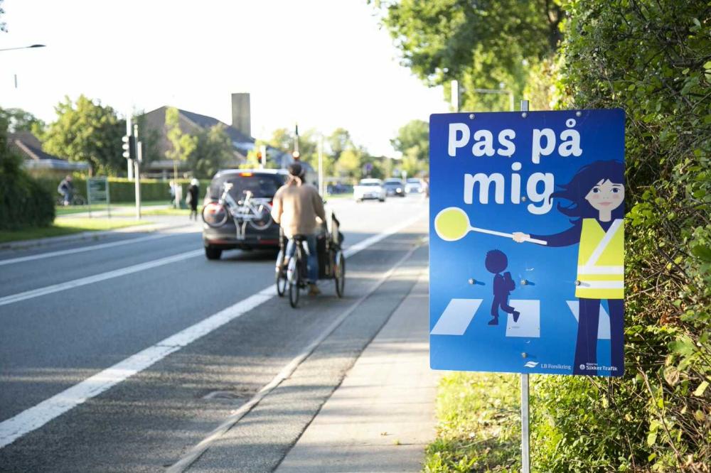 Med kampagnen ’Pas på skolepatruljen’ sætter Lyngby-Taarbæk Kommune fokus på, at trafikanterne skal vise hensyn til patruljerne.. Foto: Rådet for Sikker Trafik.